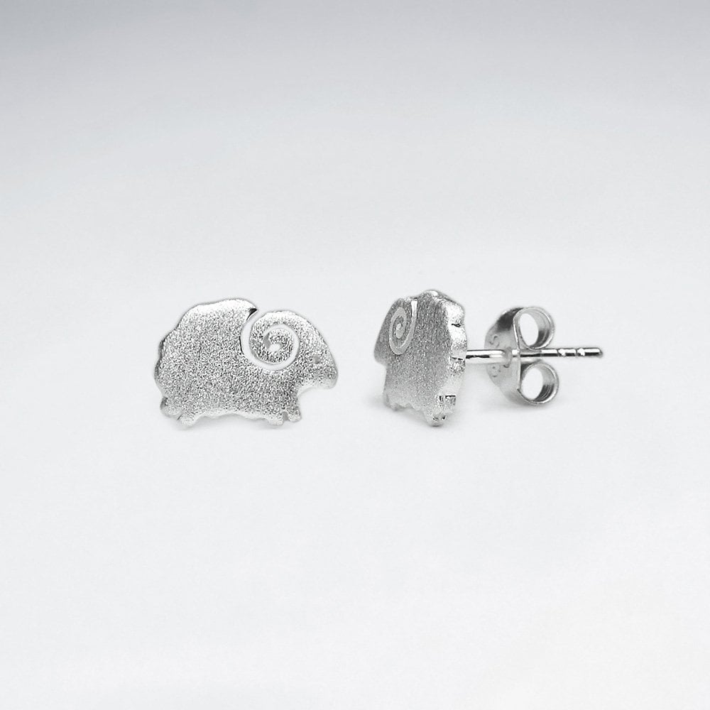Sterling Silver Rams Earrings