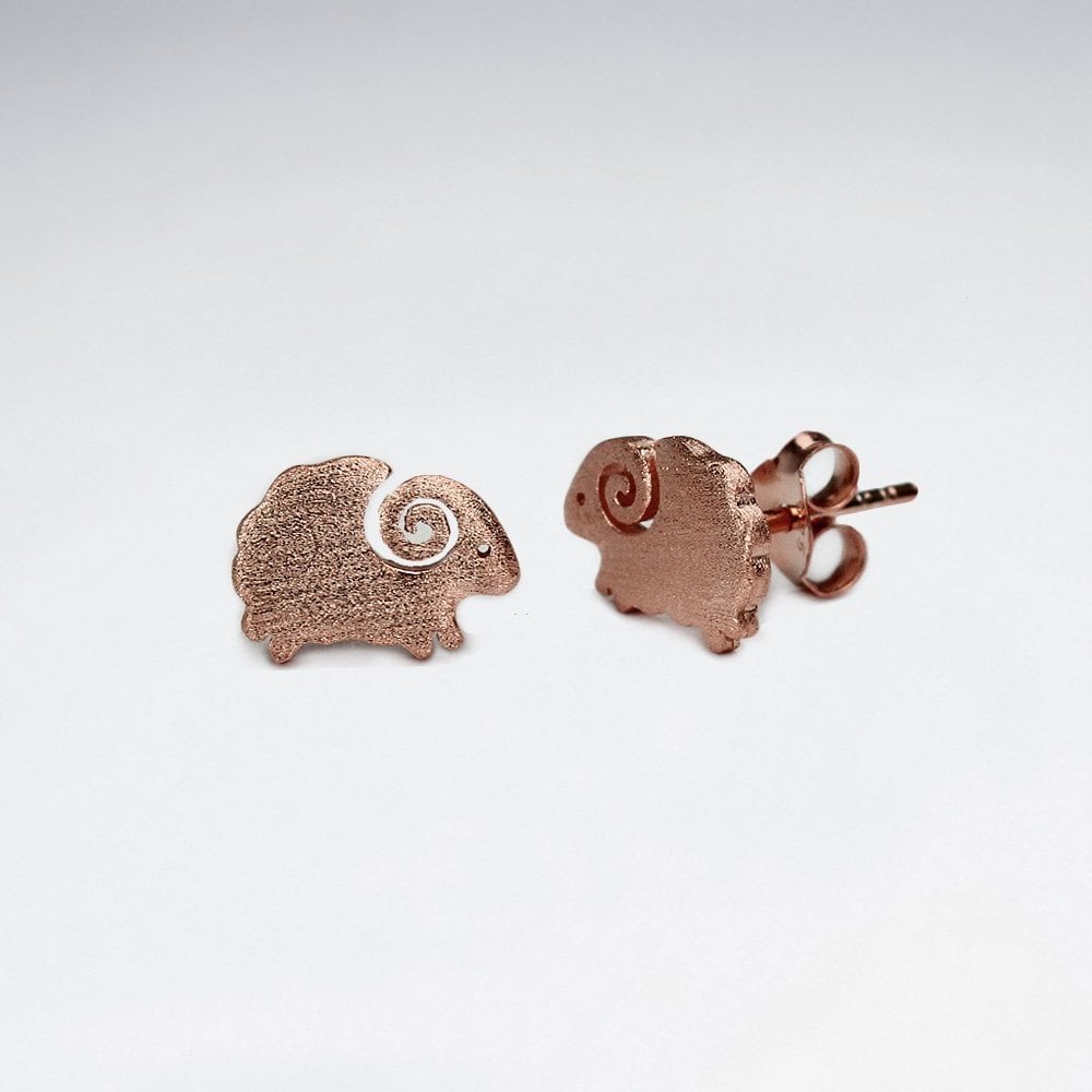 Sterling Silver Rams Earrings