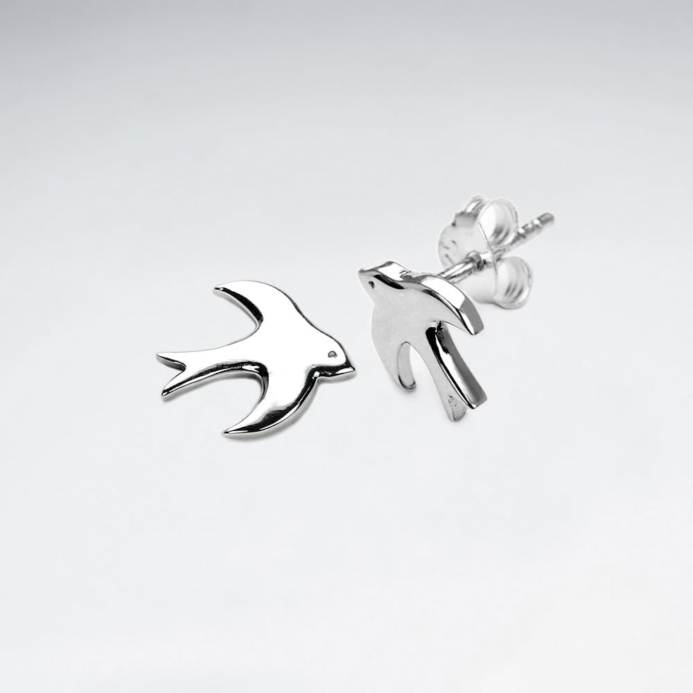 Peaceful Flight Bird Silhouette Earrings