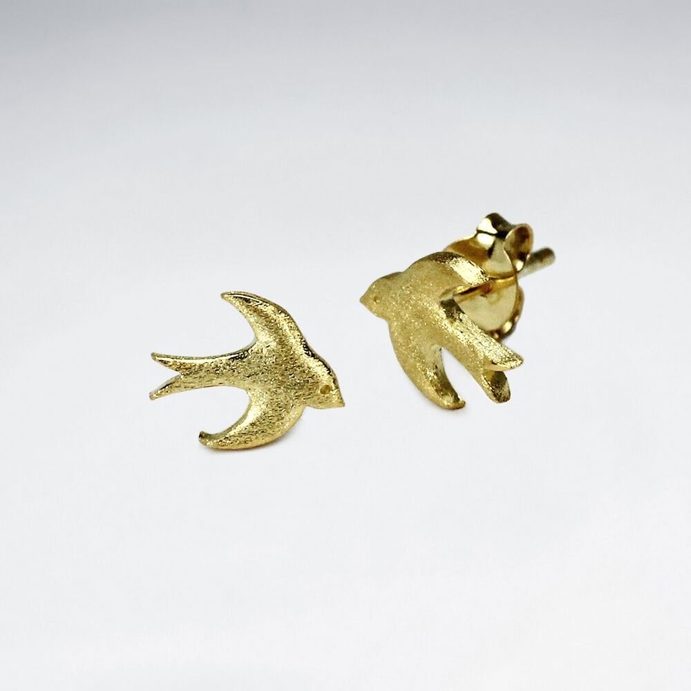 Peaceful Flight Bird Silhouette Earrings
