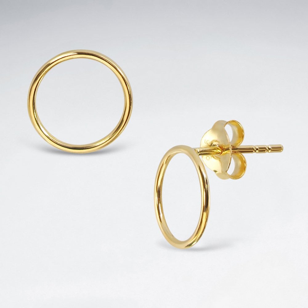Sterling Silver Stud Ring Hoop Earrings