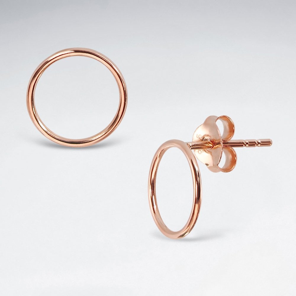 Sterling Silver Stud Ring Hoop Earrings