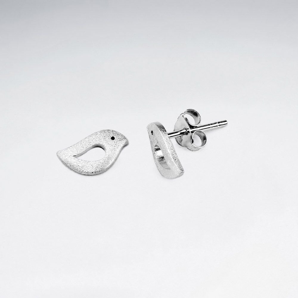 Sterling Silver Love Bird Earrings