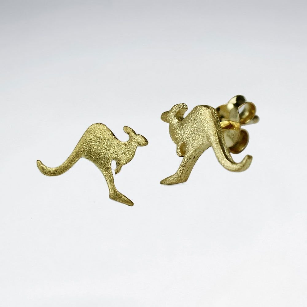 Sterling Silver Kangaroo Earrings
