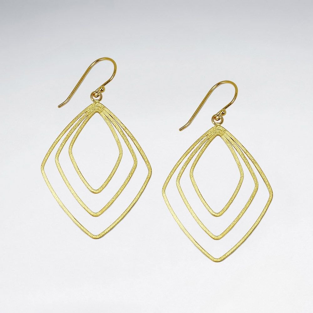 Gradual Openwork Sterling Silver Dangle Hook Earrings