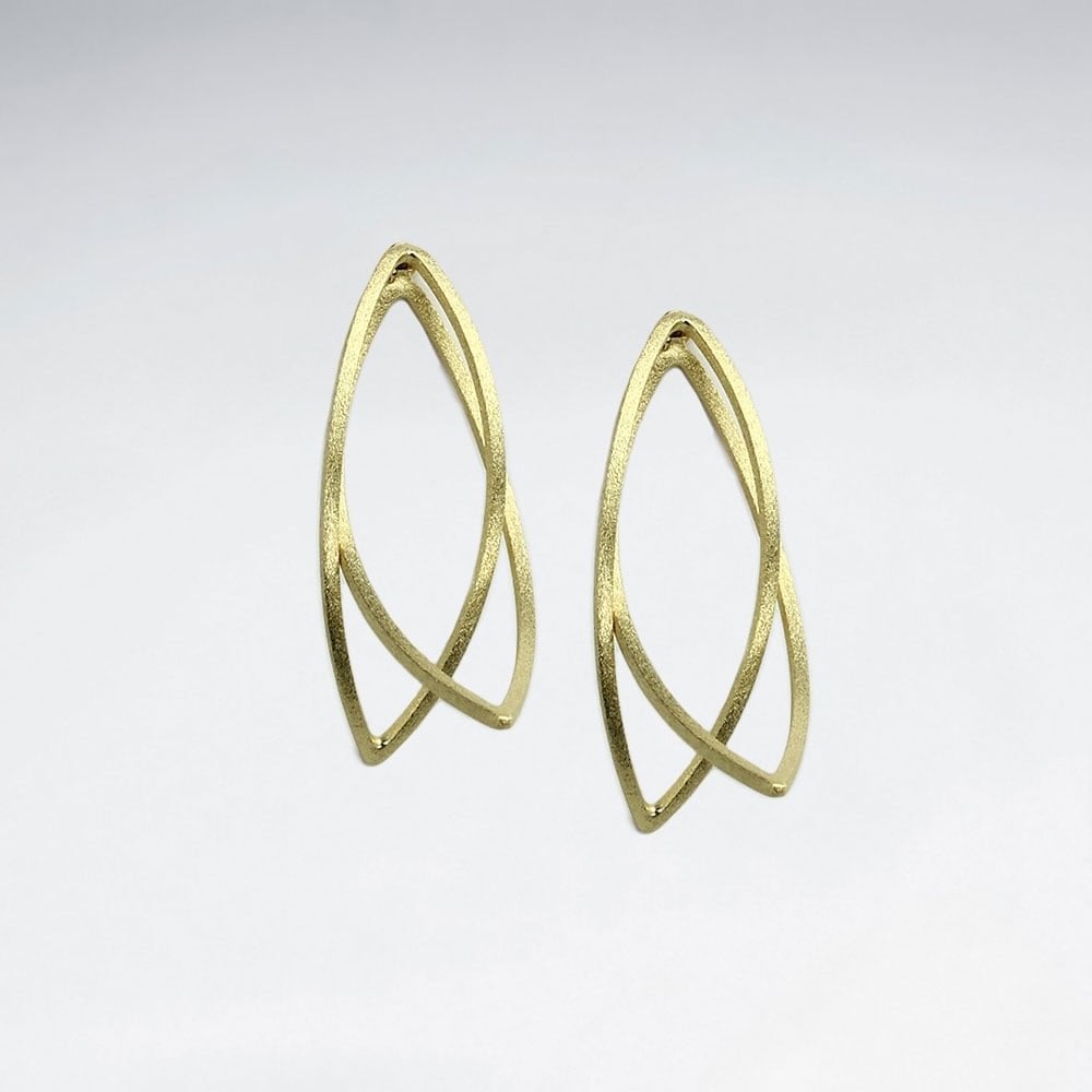 Sterling Silver Sculpted Openwork Earrings in Matte