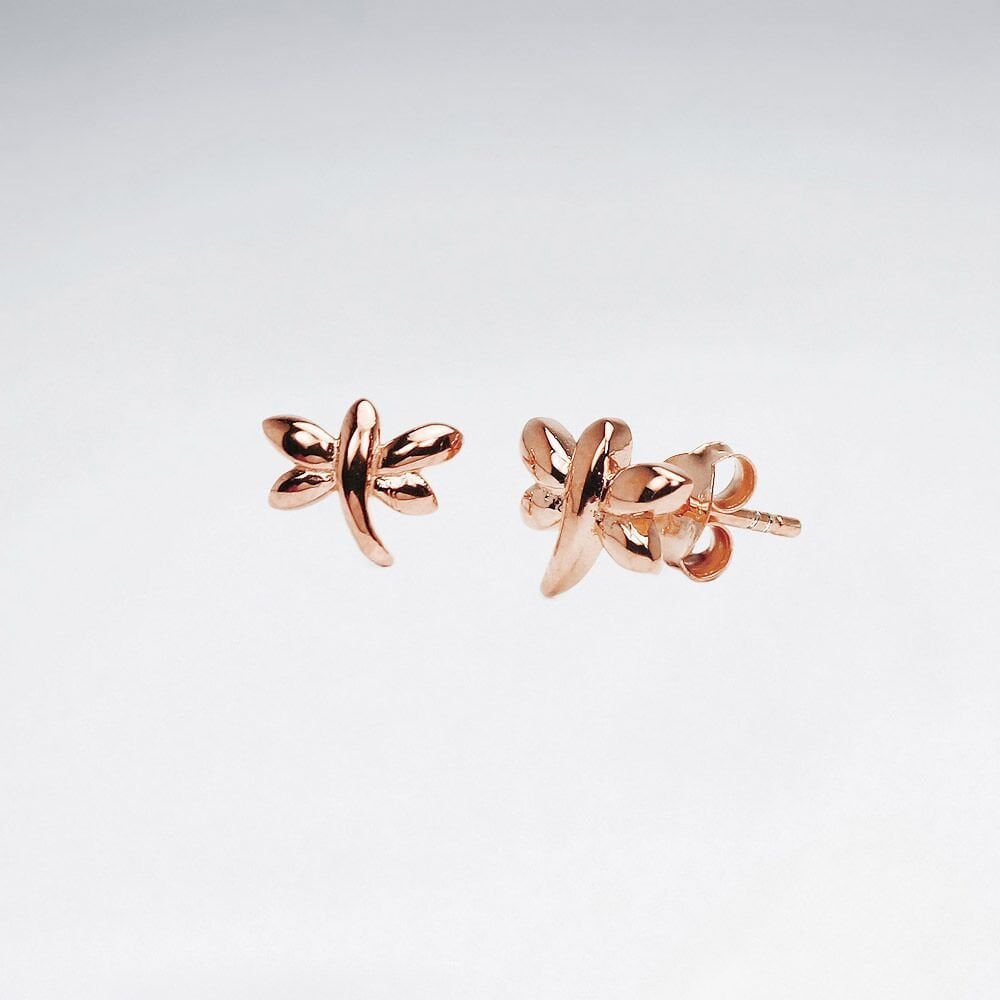 Sterling Silver Dragonfly Stud Earrings