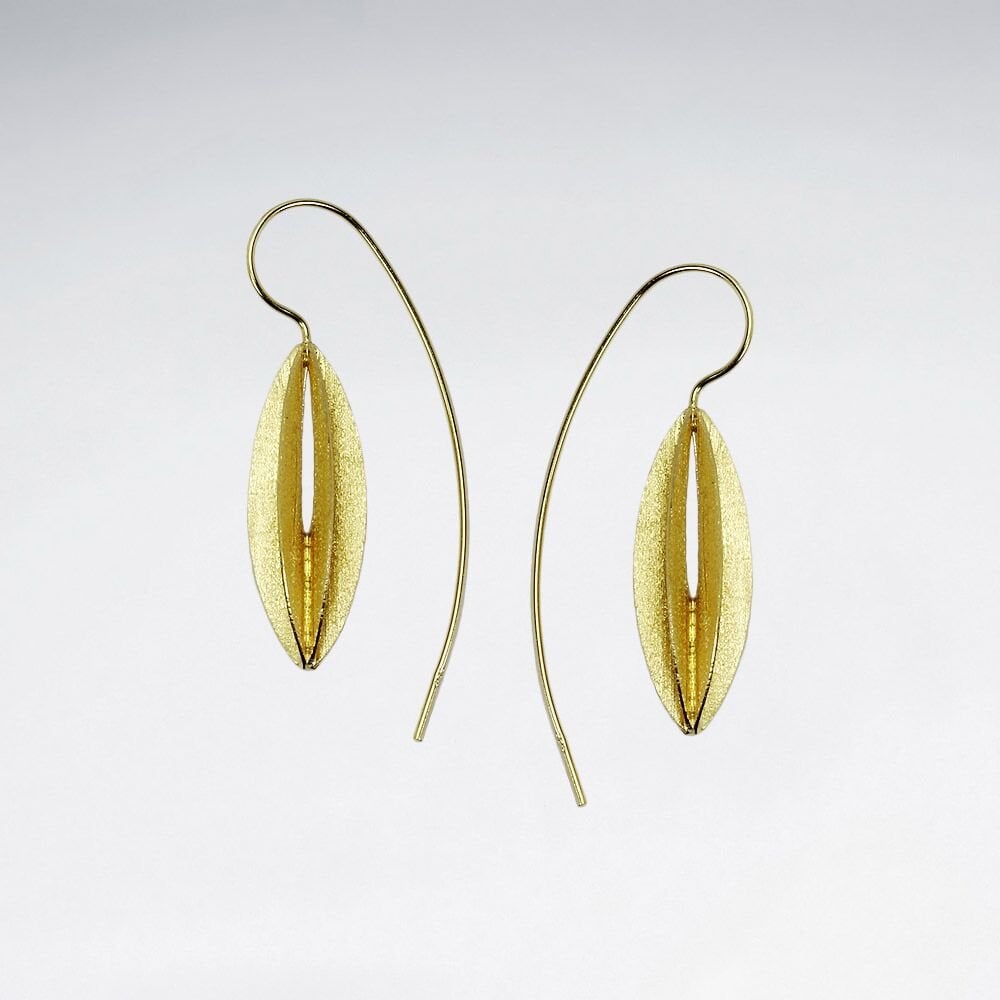 Mini Sterling Silver  Oval Hook Dangle Earrings