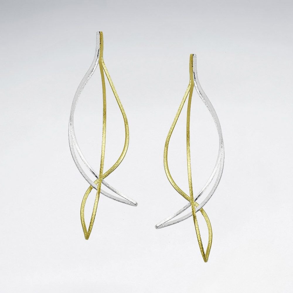 Sterling Silver Organic Sculpted Openwork Earrings