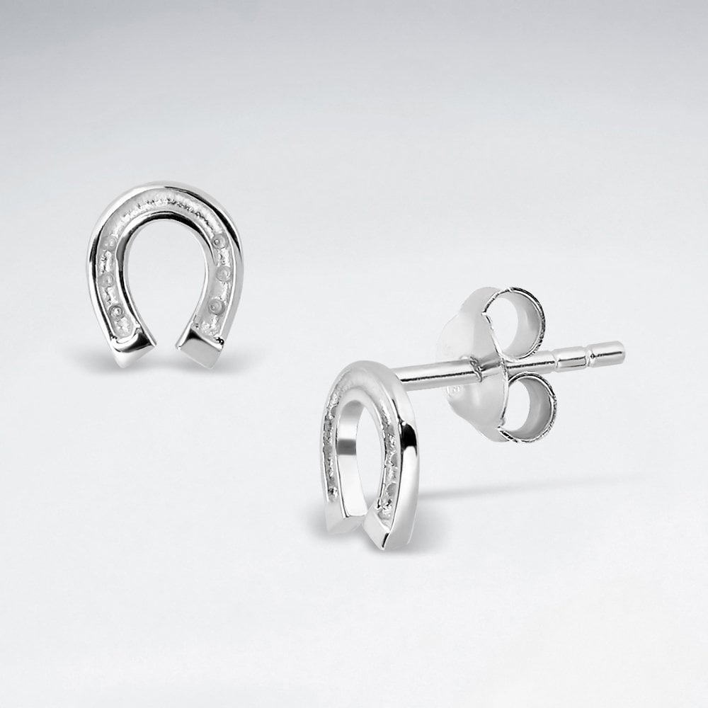 Sterling Silver Horseshoe Earrings