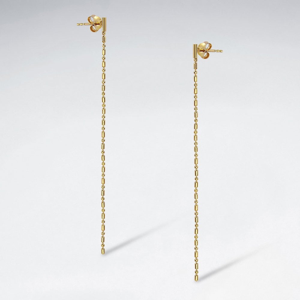 Sterling Silver Sway Bar Dangle Stud Earrings