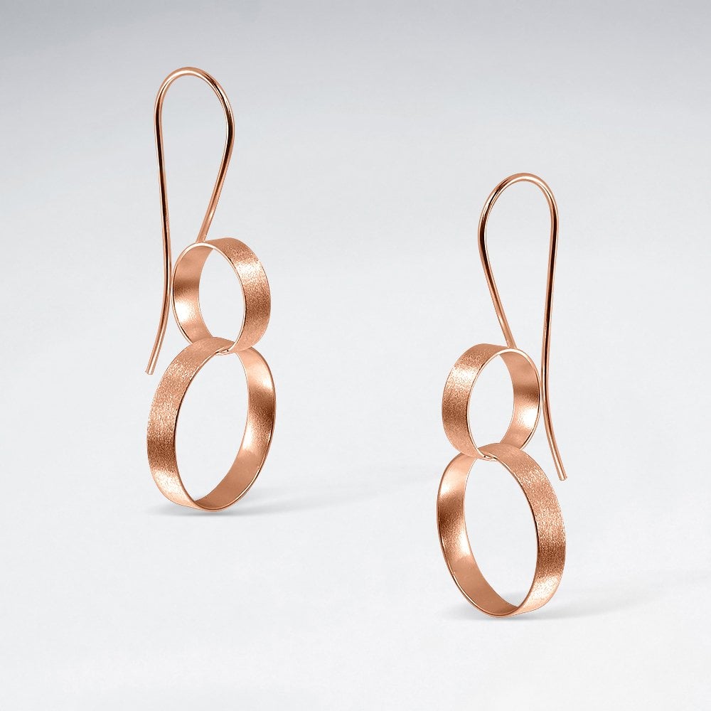 Sterling Silver Figure 8 Looped Ring Earrings