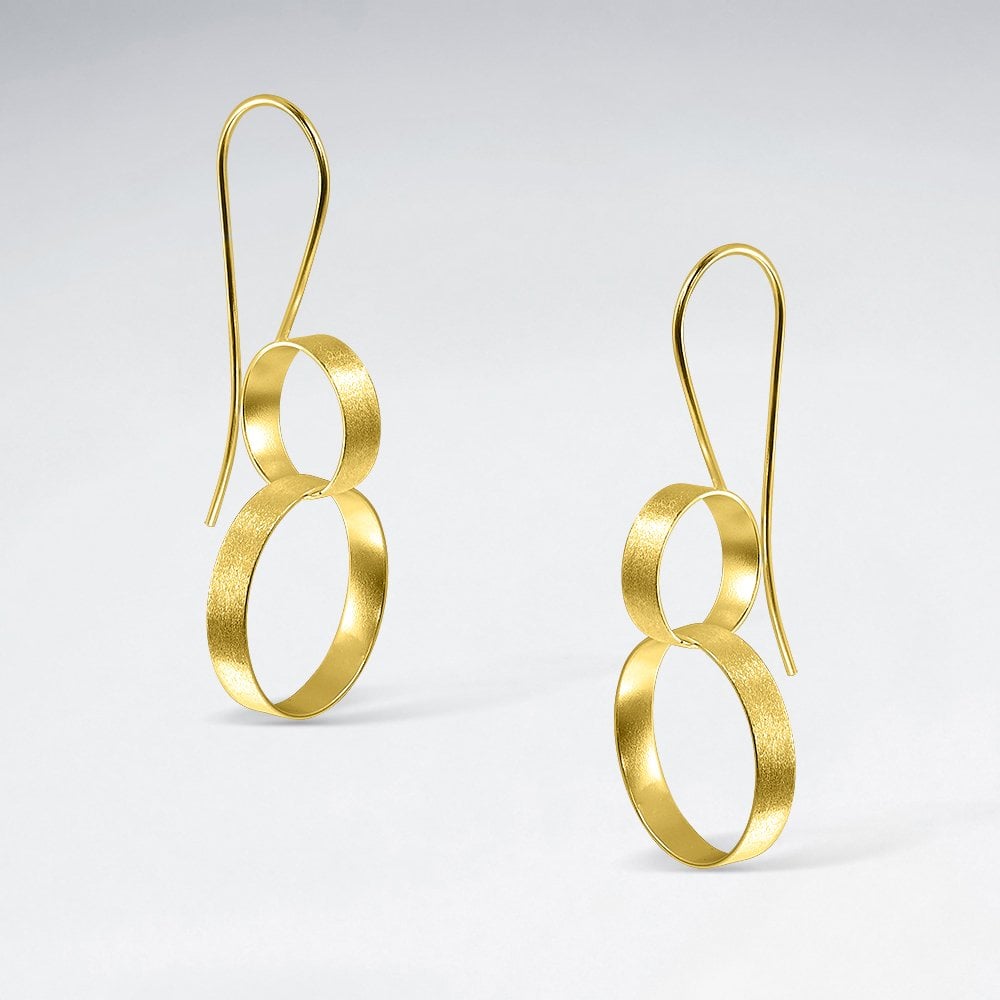 Sterling Silver Figure 8 Looped Ring Earrings