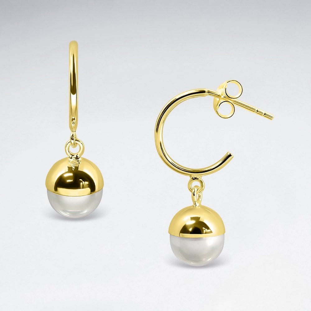 Sterling Silver Hoop Stud Dangle Earrings