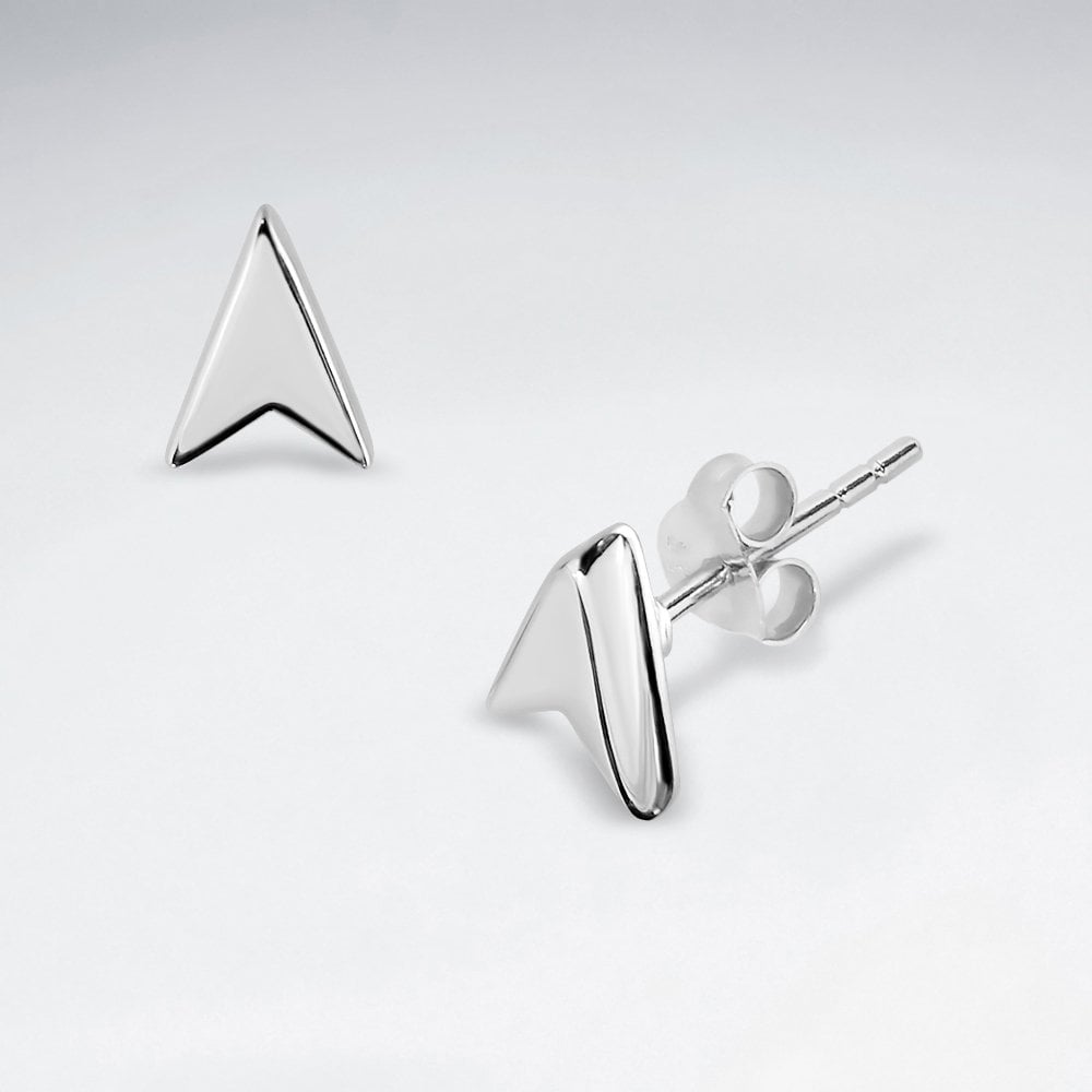 Sterling Silver Arrow Point Stud Earrings
