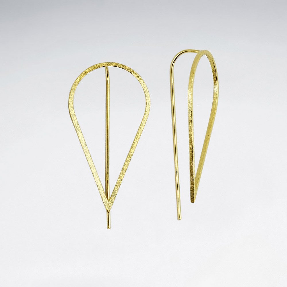 Sterling Silver Openwork Teardrop Earrings