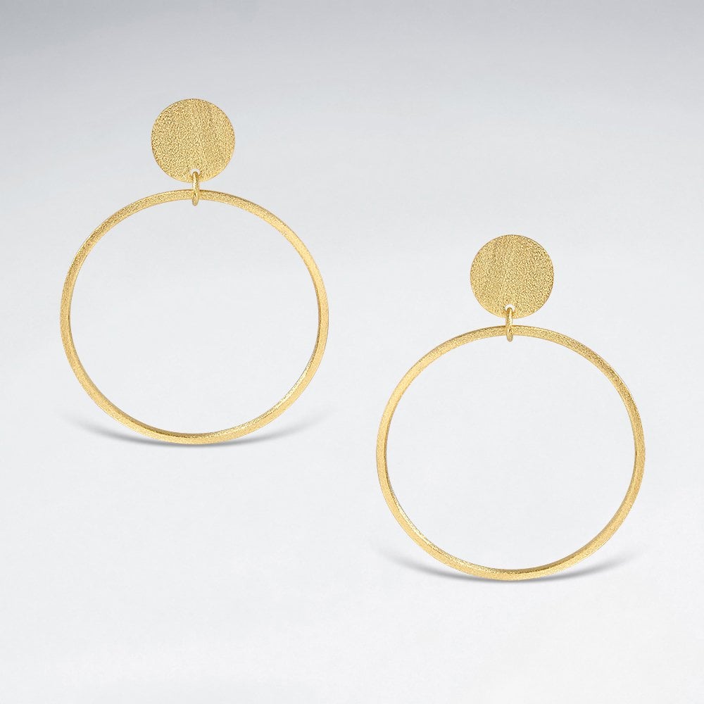 Geometric Sterling Silver Hoop Stud Earrings