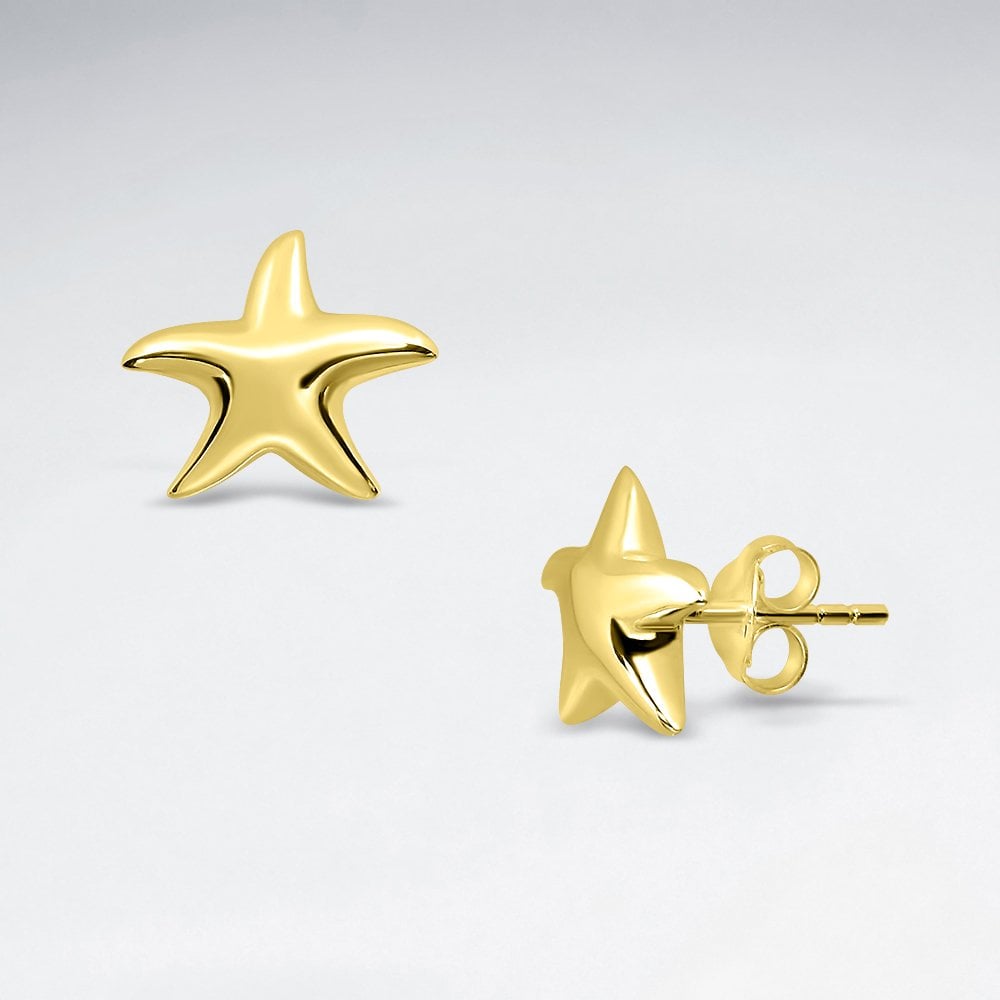 Starfish Sterling Silver Stud Earrings