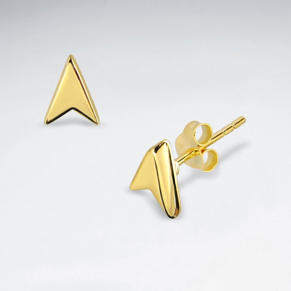 Sterling Silver Arrow Point Stud Earrings