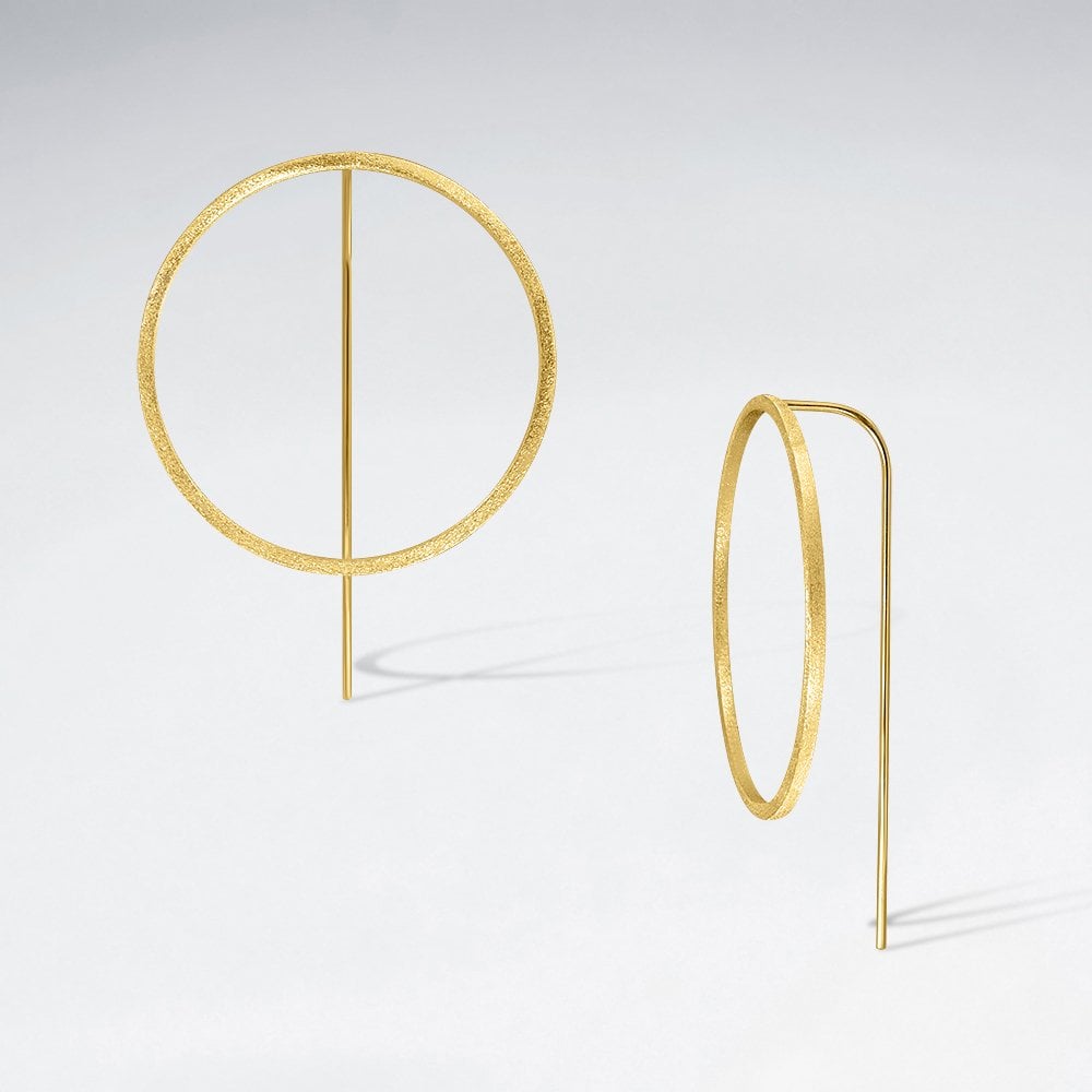 Sterling Silver Openwork Circle Hook Earrings