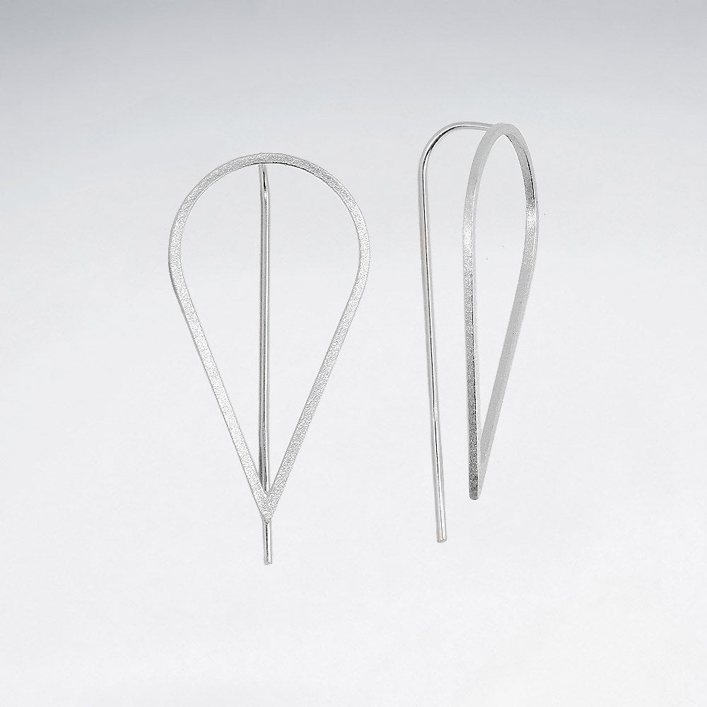 Sterling Silver Openwork Teardrop Earrings