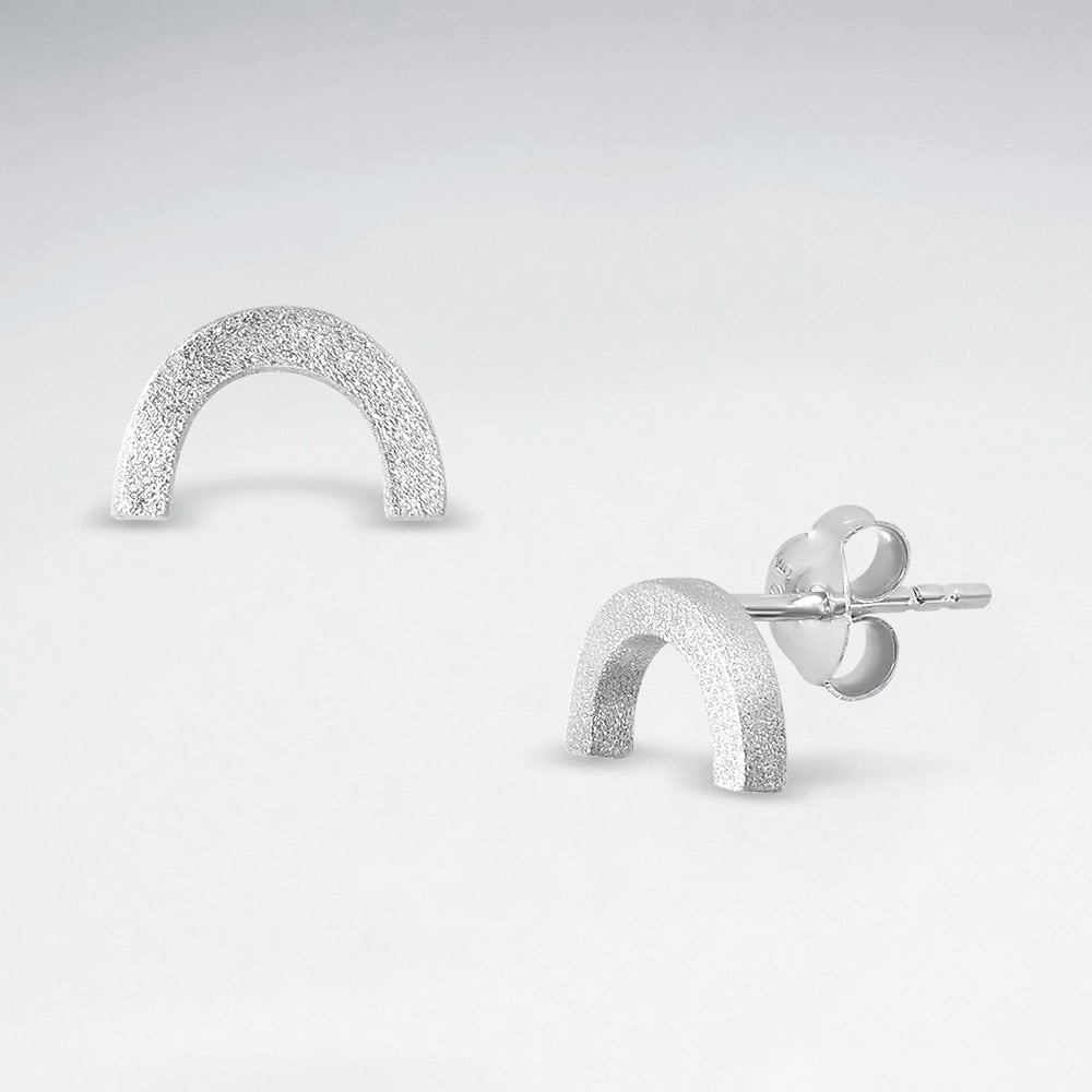 Sterling Silver ARC Stud Earrings