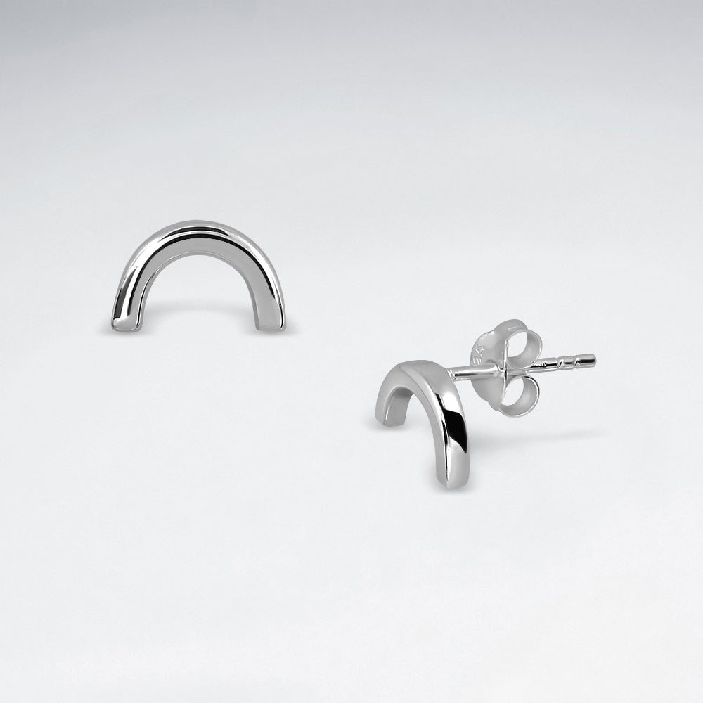 Sterling Silver ARC Stud Earrings