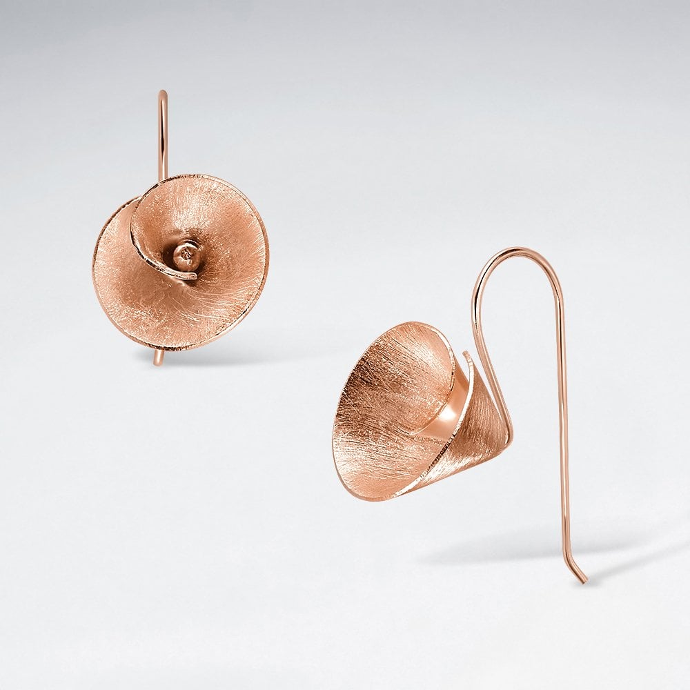 Sterling Silver Artisanal Lily Flower Earrings