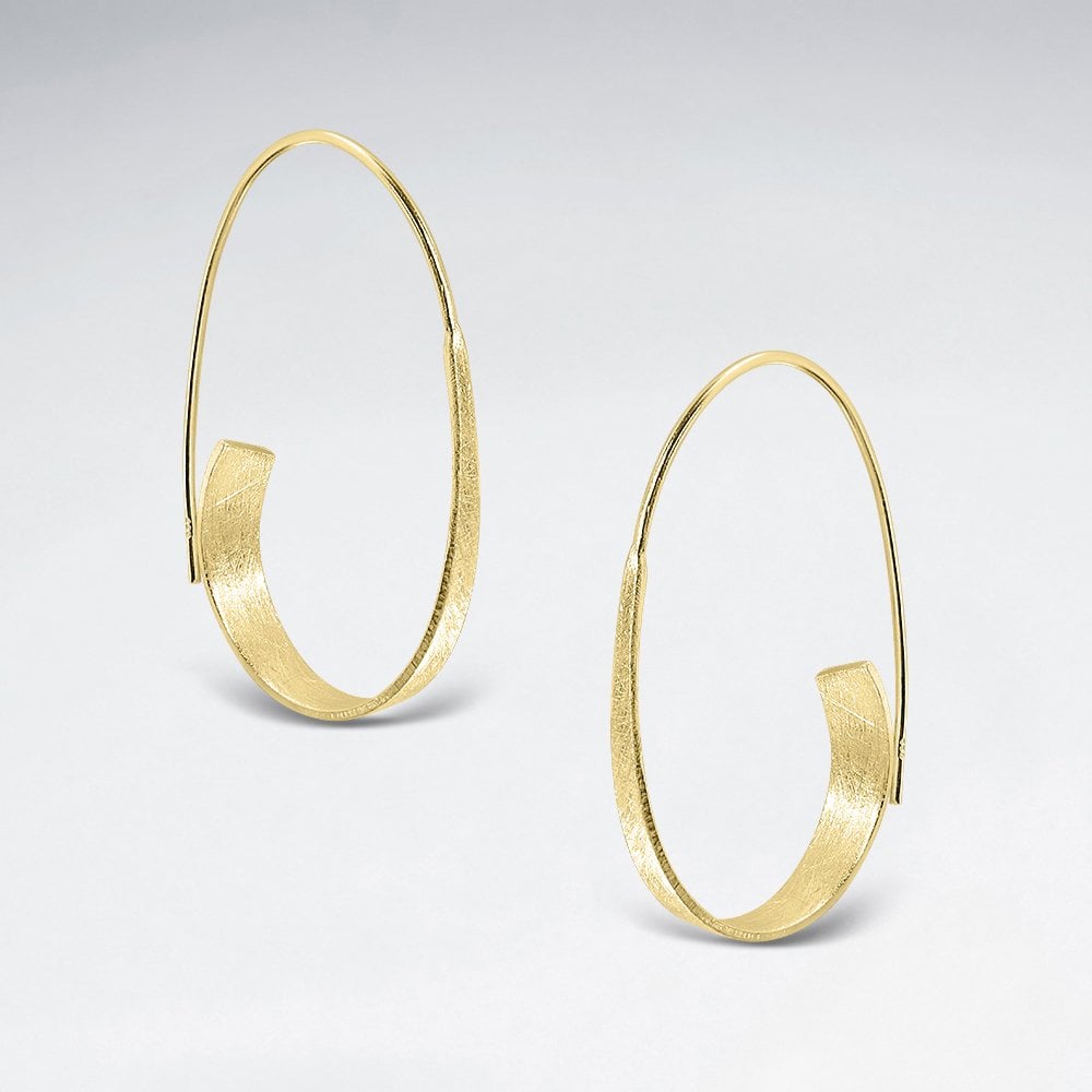 Sterling Silver Pull Through Hoop Earrings