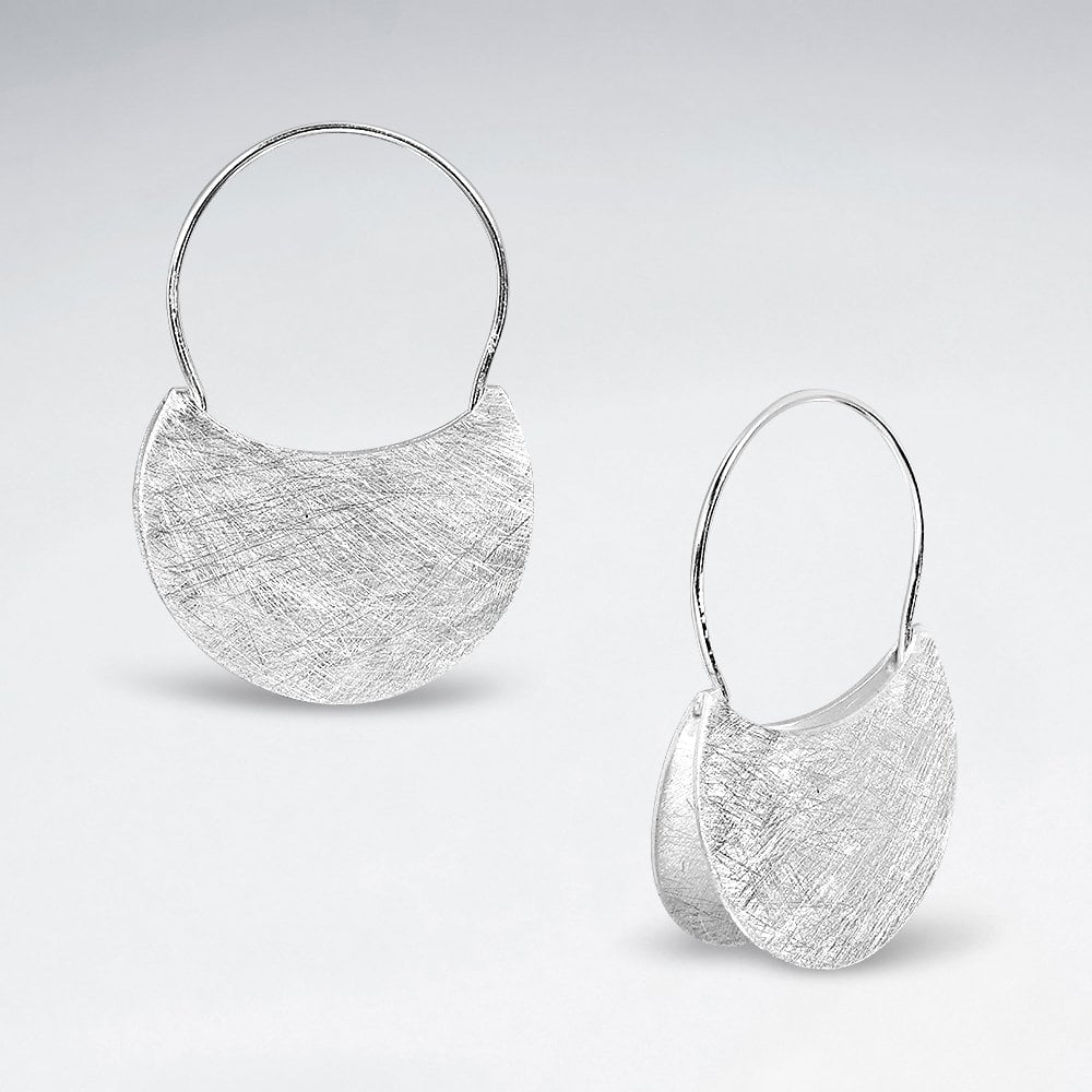 Sterling Silver Geometric Statement Hoop Earrings