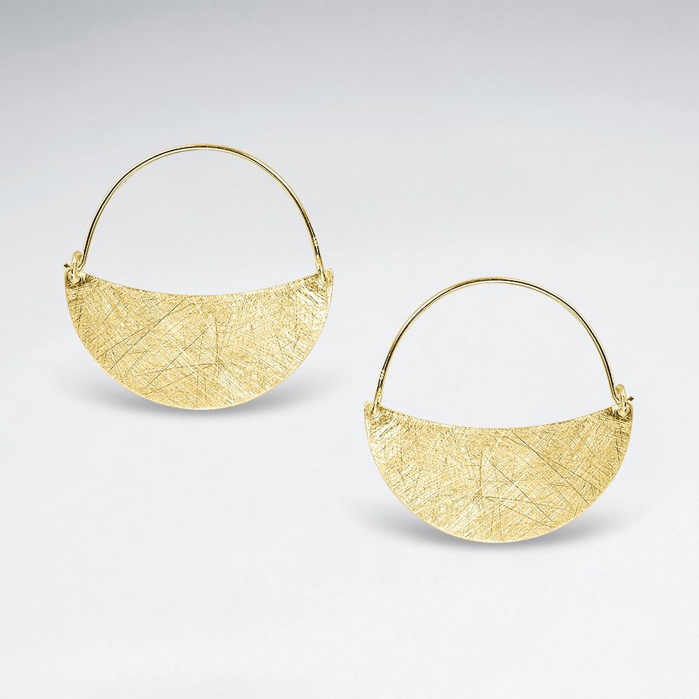 Sterling Silver Modernist Geometric Hoop Earrings
