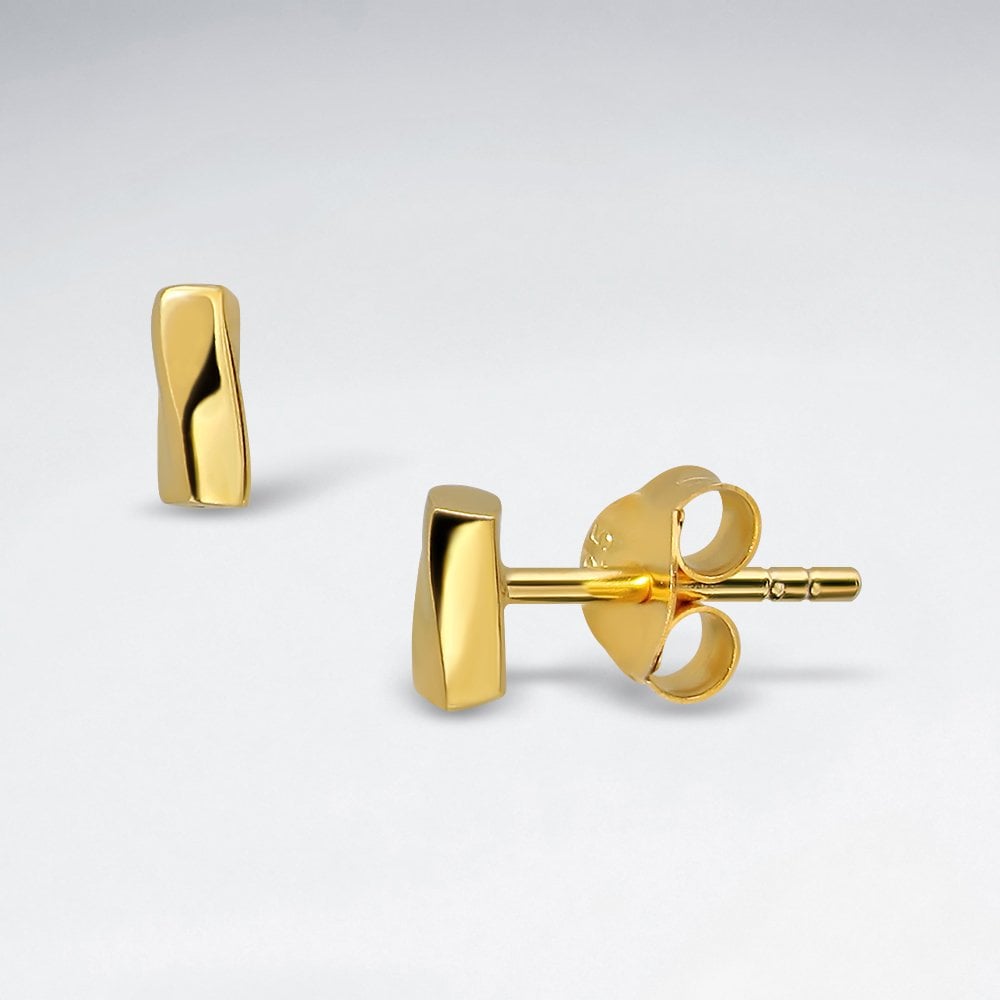 Striking Sterling Silver Organic Stud Earrings