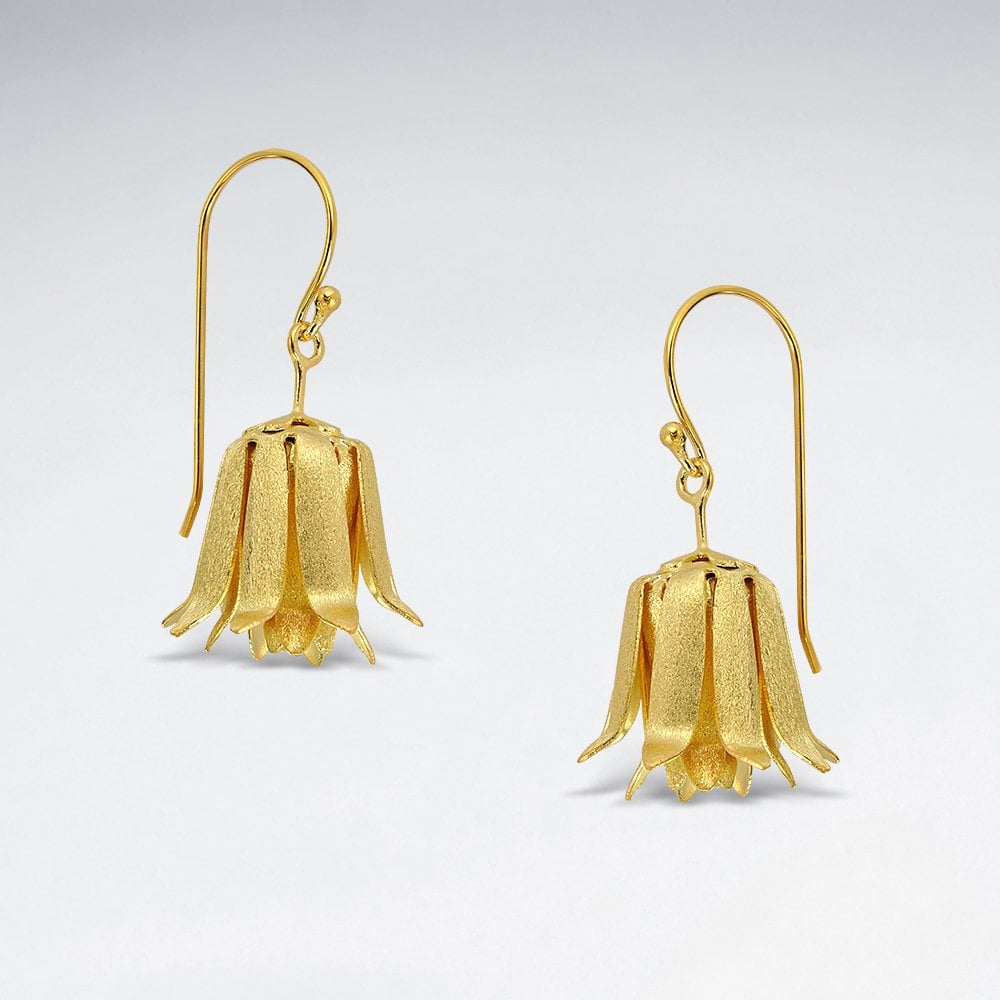 Sterling Silver Bell Dangle Earrings