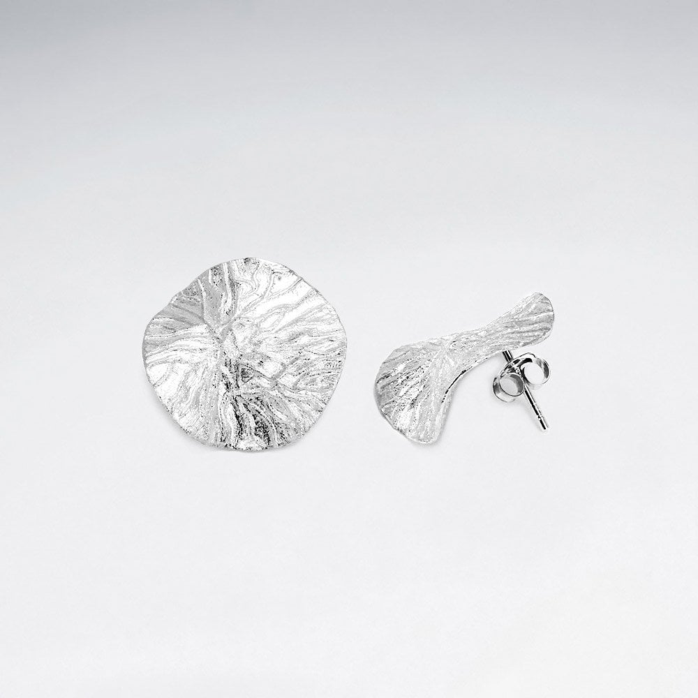Sterling Silver Flower Dangle Stud Earrings