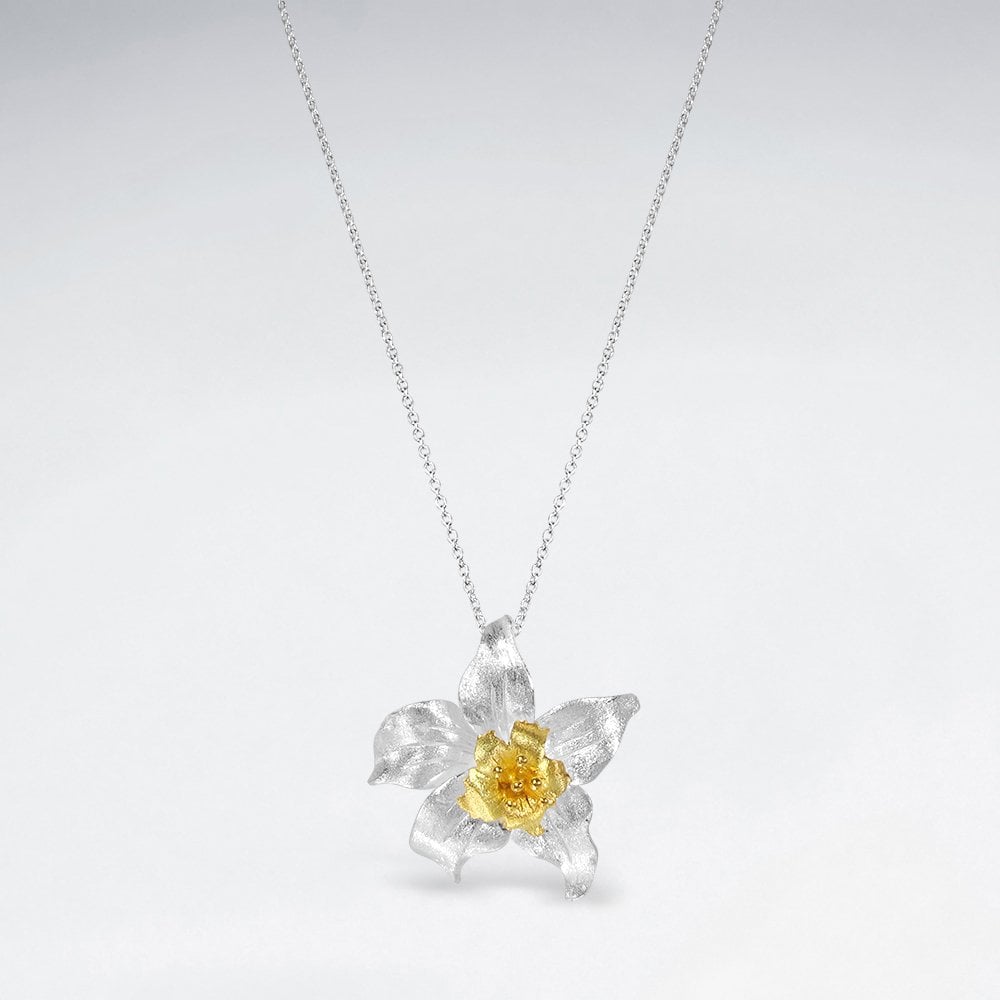 Sterling Silver Blossoming Flower Necklace
