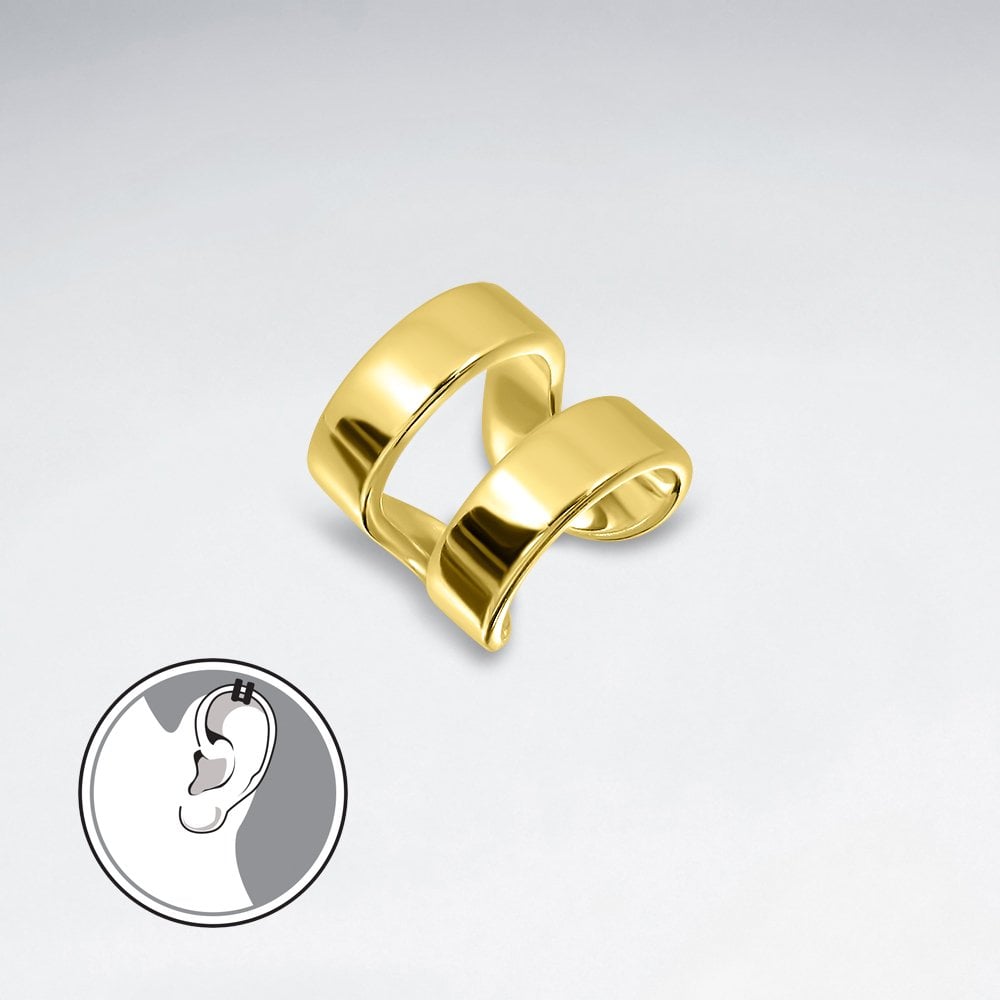 Sterling Silver Double Row Ear Cuffs
