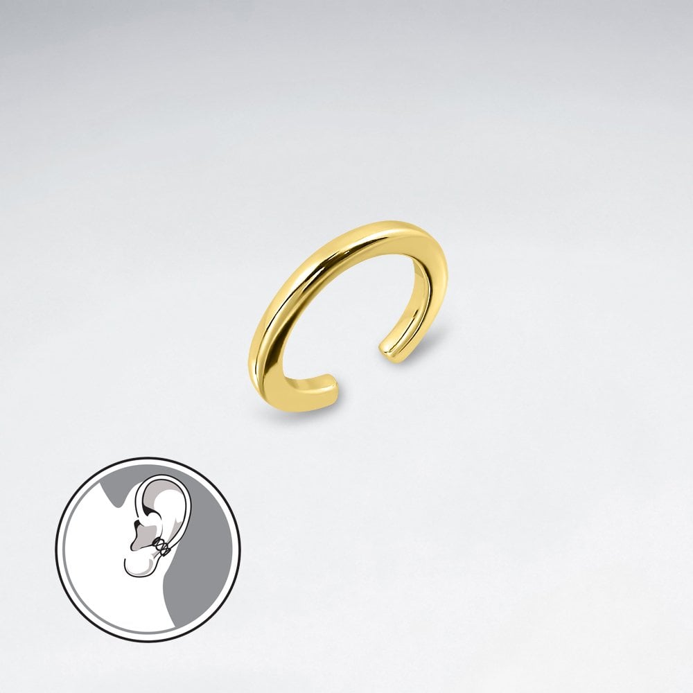 Sterling Silver Huggie Ear Cuff Earring