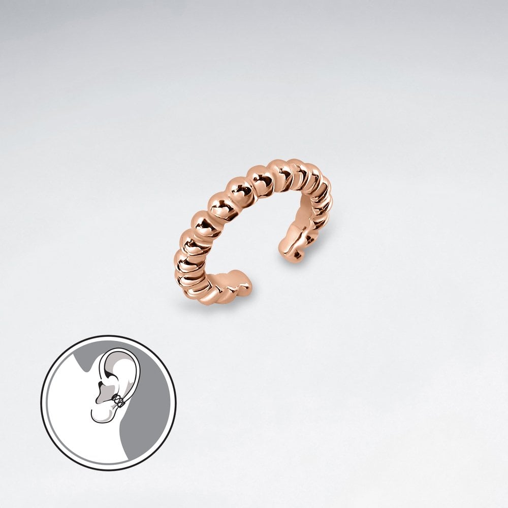 Sterling Silver Ribbed Ear Cuffs