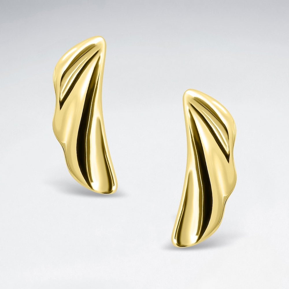 Sterling Silver Swirled Freeform Stud Earrings