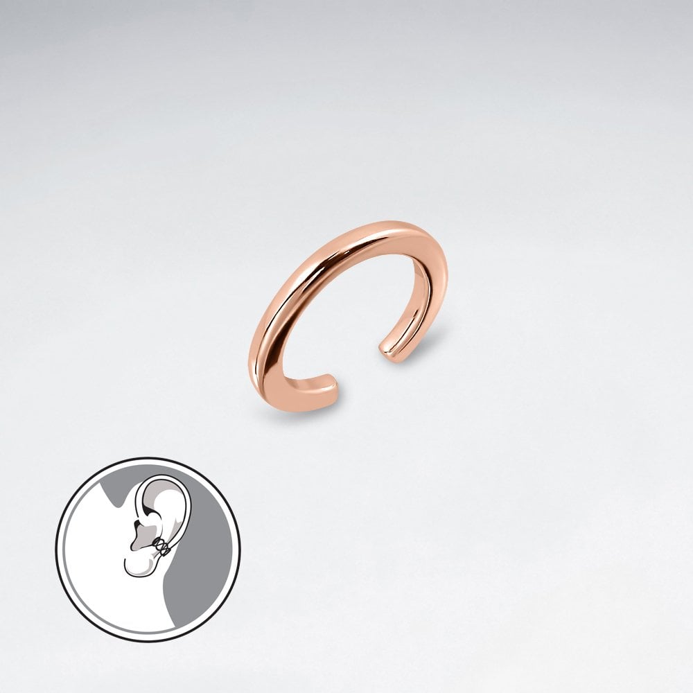 Sterling Silver Huggie Ear Cuff Earring
