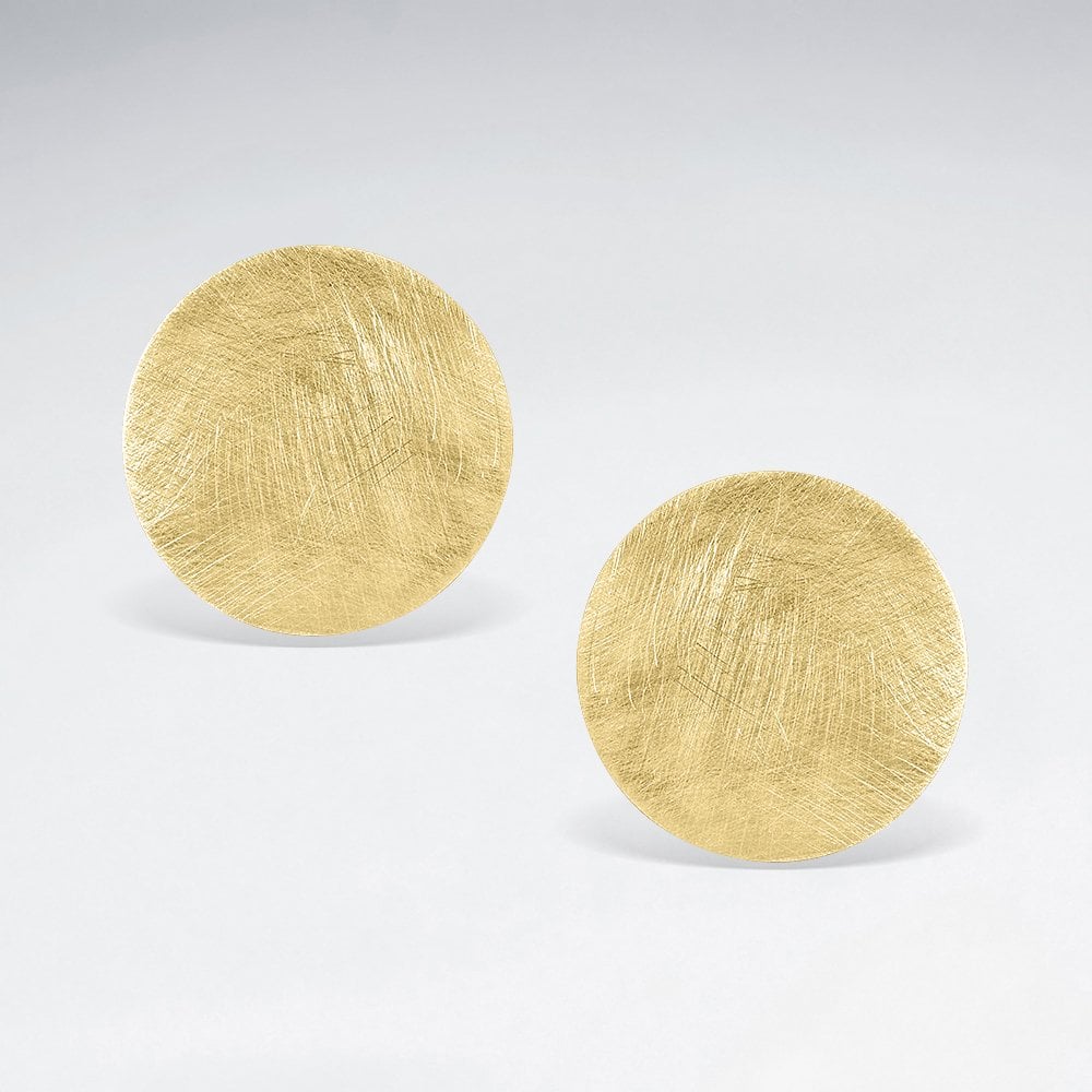 Sterling Silver Round Disc 50mm Stud Earrings