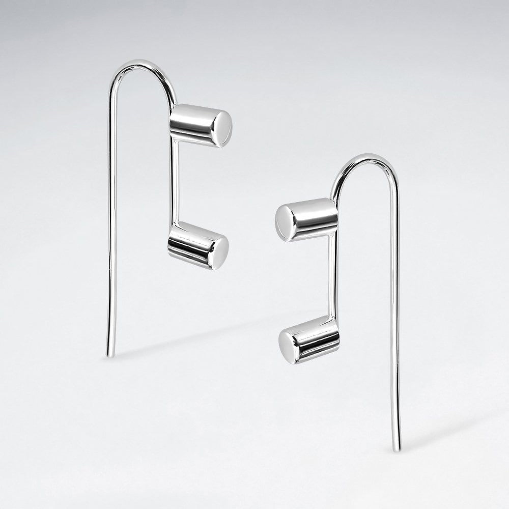 Sterling Silver Spotlight Hook Earrings