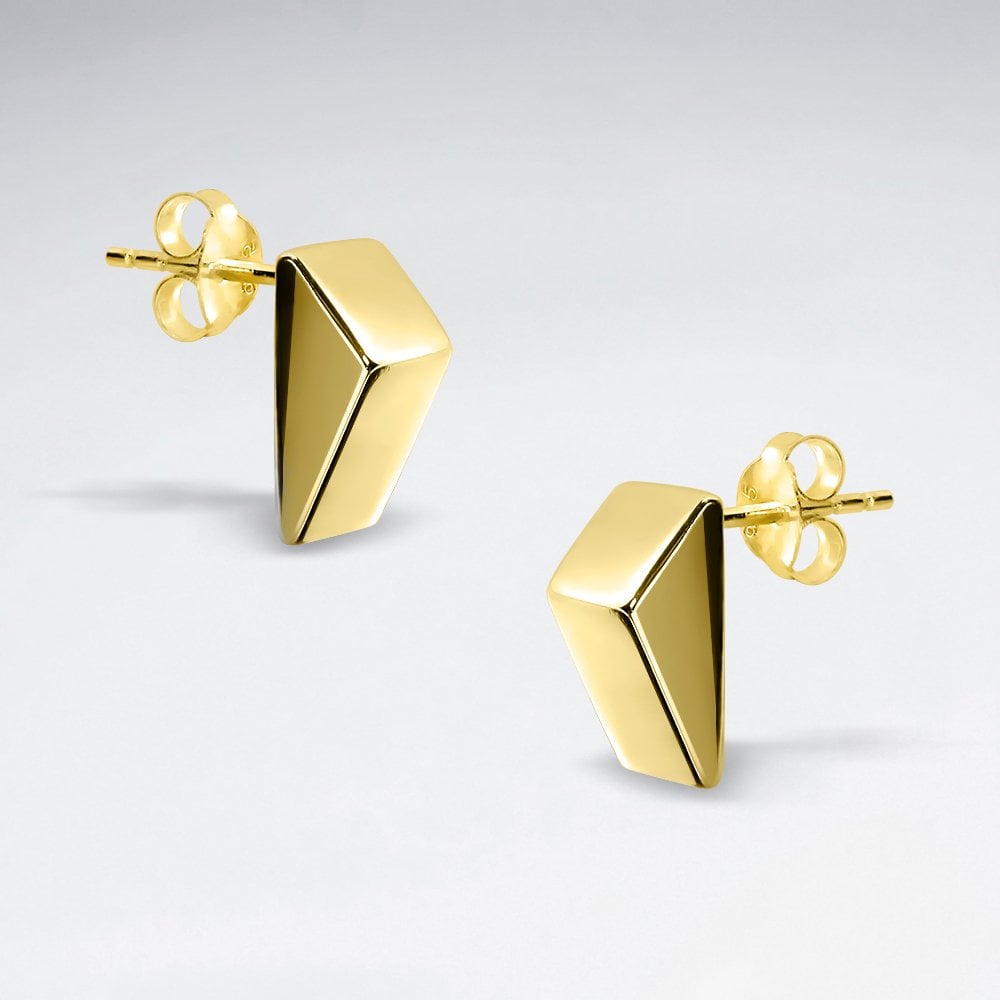Sterling Silver Geometric Triangle Stud Earrings