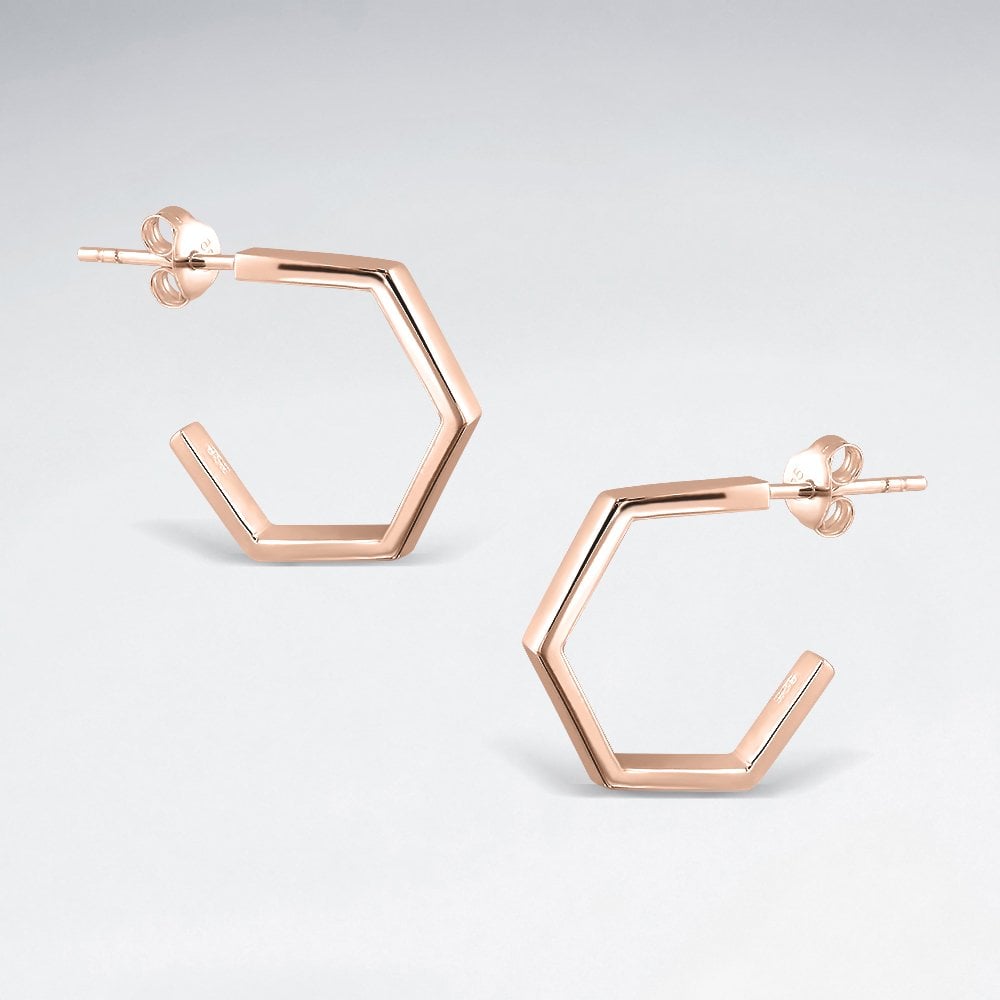 Sterling Silver Openwork Honeycomb Stud Earrings