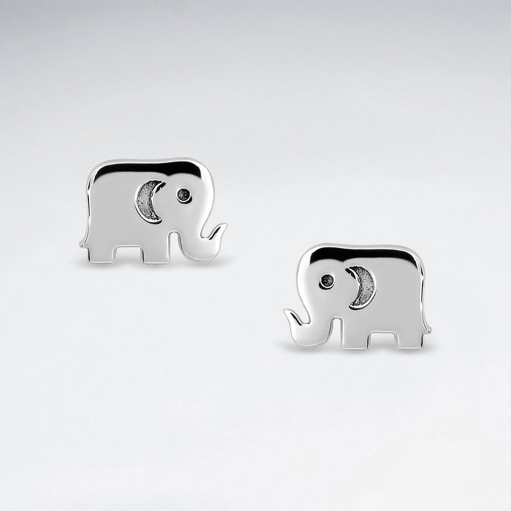 Cute Elephant Stud Silver Earring