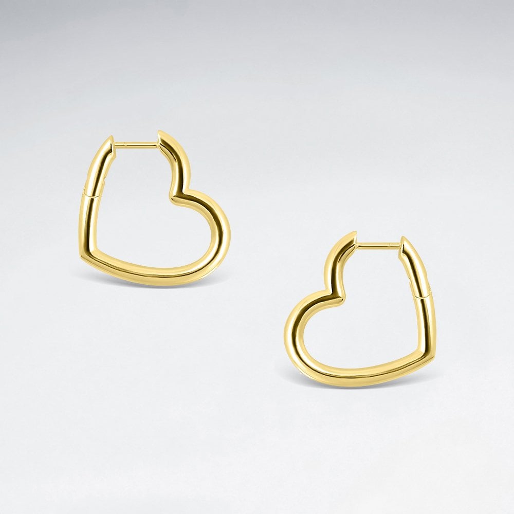 Sterling Silver Love Story Openwork Heart Earrings
