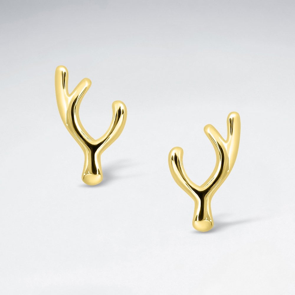 Sterling Silver Twig Stud Earrings