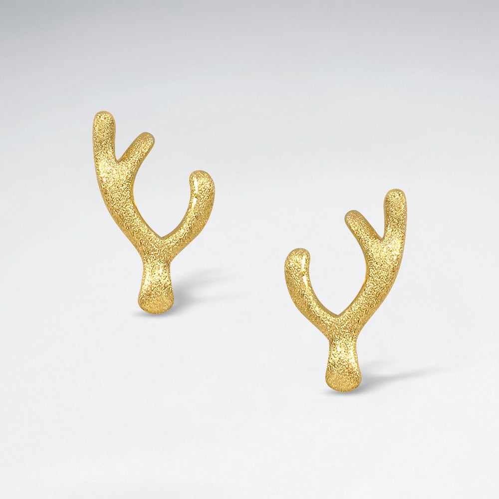 Sterling Silver Twig Stud Earrings