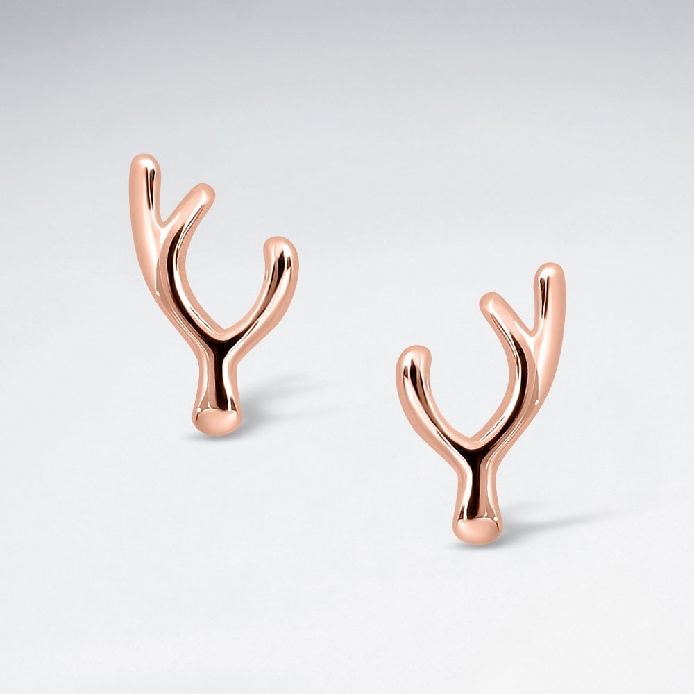 Sterling Silver Twig Stud Earrings