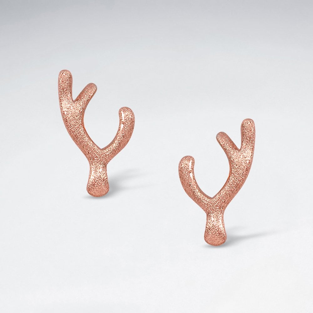 Sterling Silver Twig Stud Earrings